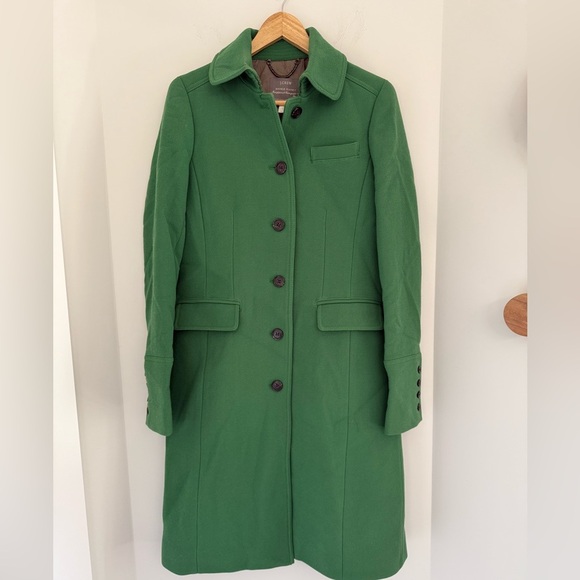 J. Crew Classic Green Trench Coat - Picture 1 of 8